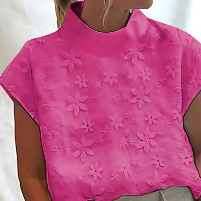 Doutzen | Med brodert ensfarget stående krage