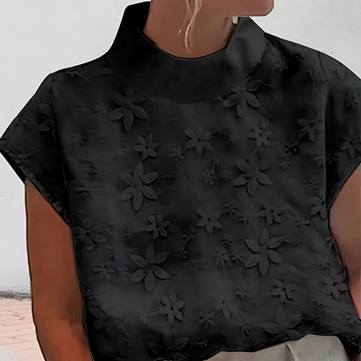 Doutzen | Med brodert ensfarget stående krage