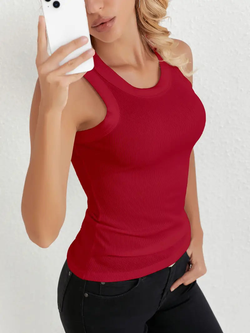 Mila | Klassisk Ribbestrikket Tanktopp