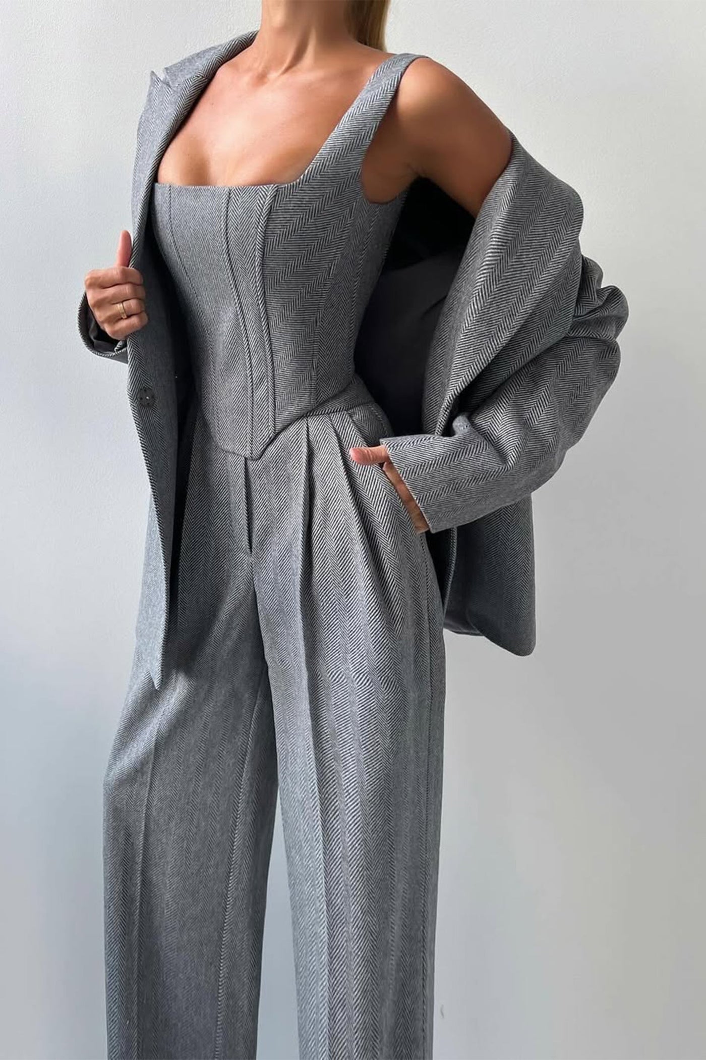 Allegra | Tredelt dressett med dobbeltspent blazer