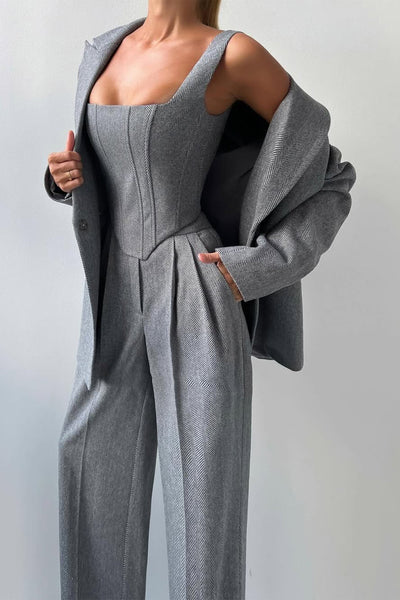 Allegra | Tredelt dressett med dobbeltspent blazer