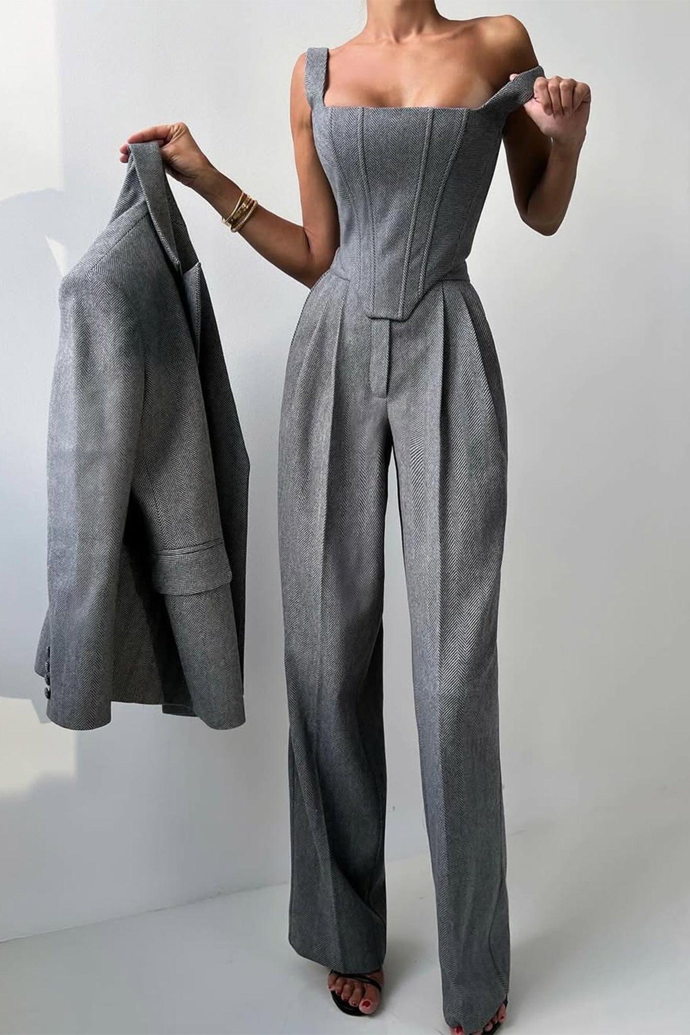 Allegra | Tredelt dressett med dobbeltspent blazer