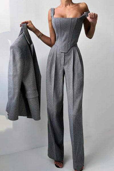 Allegra | Tredelt dressett med dobbeltspent blazer