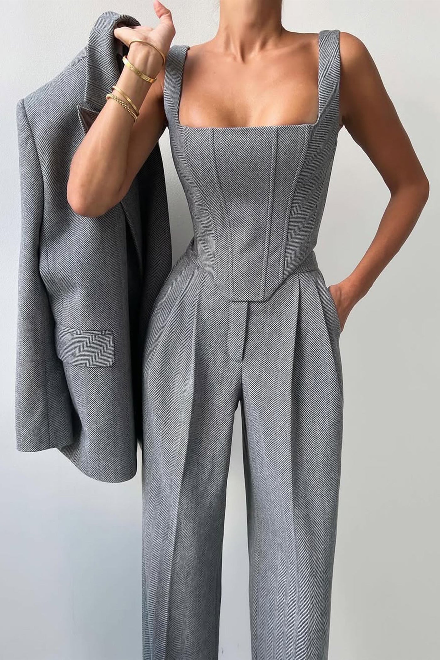 Allegra | Tredelt dressett med dobbeltspent blazer