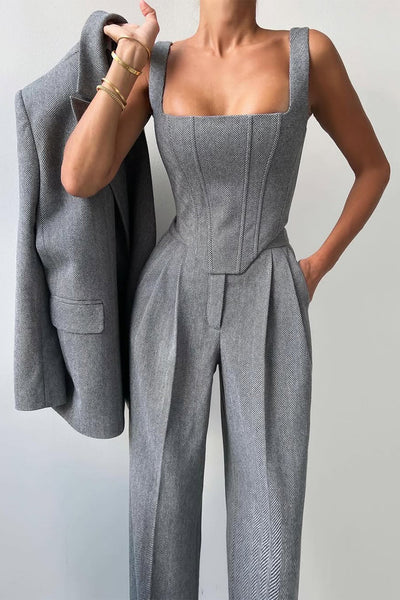 Allegra | Tredelt dressett med dobbeltspent blazer