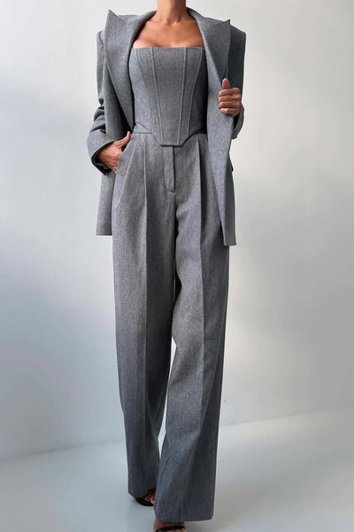 Allegra | Tredelt dressett med dobbeltspent blazer