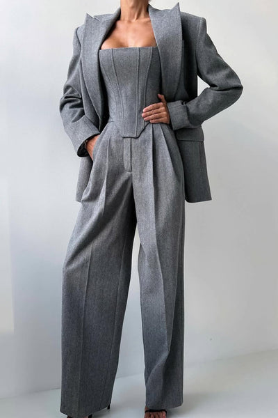 Allegra | Tredelt dressett med dobbeltspent blazer