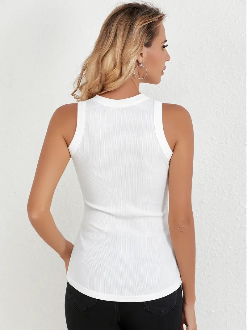 Mila | Klassisk Ribbestrikket Tanktopp