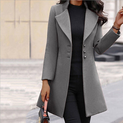 Monique | Trenchcoat med Knapp Foran