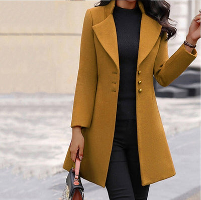 Monique | Trenchcoat med Knapp Foran